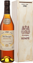 Арманьяк Sempe Vieil Armagnac 1983 (Подарочная упаковка)